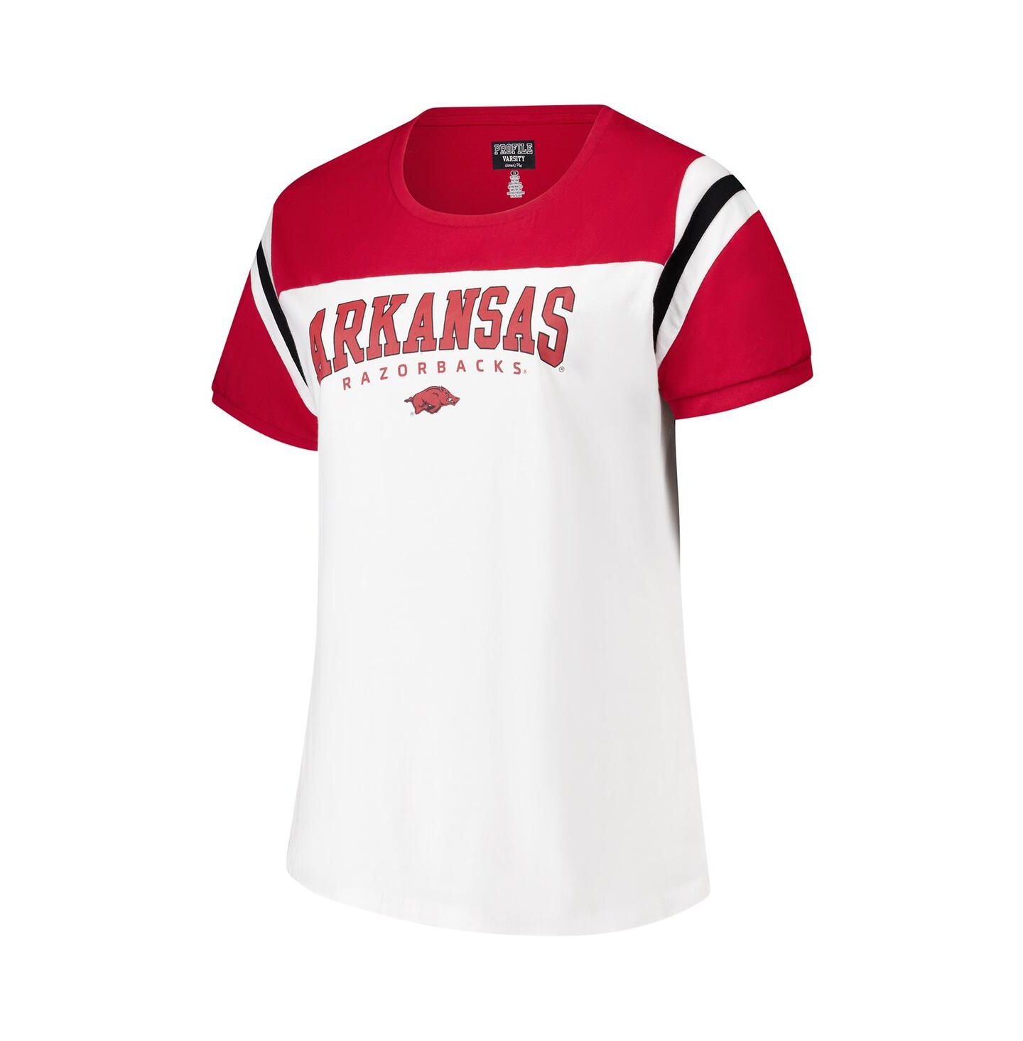 Женская футболка Fanatics White Arkansas Razorbacks Plus Size Winning Gear — фото 2