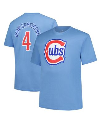 Fanatics - Men's Pete Crow-Armstrong Light Blue Chicago Cubs Big Tall Name Number T-shirt