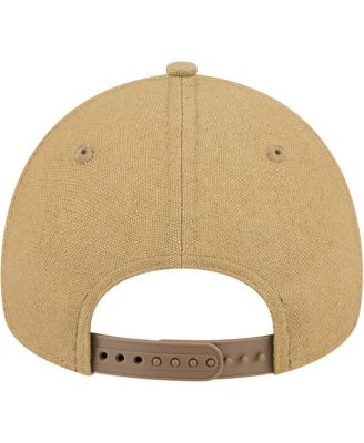 Men's Khaki Houston Astros Logo Essentials 9FORTY A-Frame Adjustable Hat