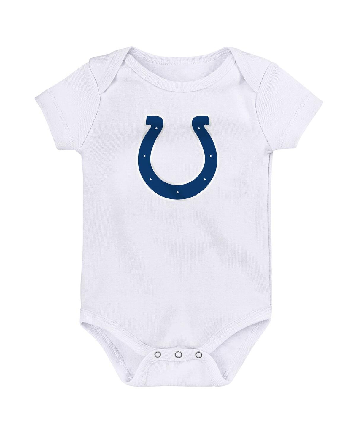 Outerstuff Baby Boys And Girls Indianapolis Colts Team Starter Bodysuit Set, 3-pack In Blue