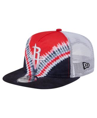 New Era - Men's Black/Red Houston Rockets Throwback Dye Golfer Snapback Hat