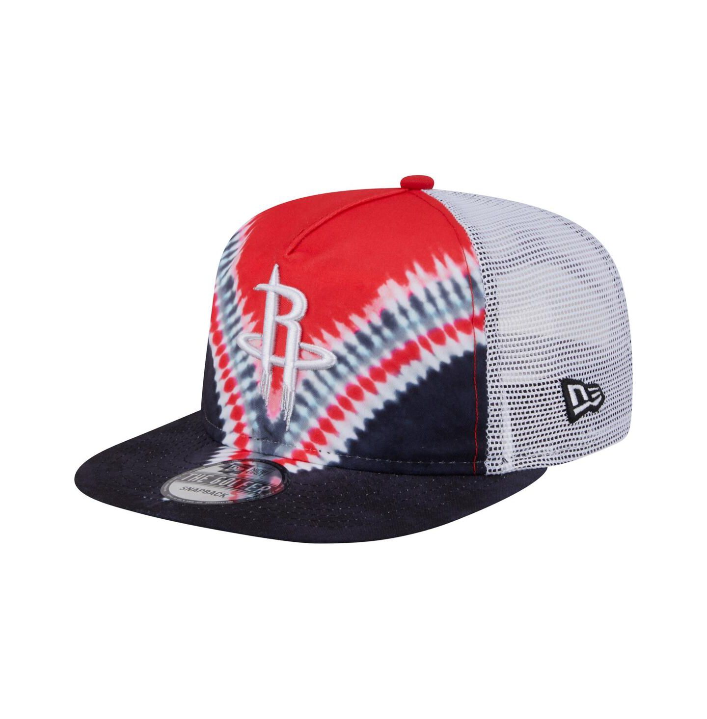 Мужская кепка New Era Black/Red Houston Rockets Throwback Dye Golfer Snapback Hat — фото 1