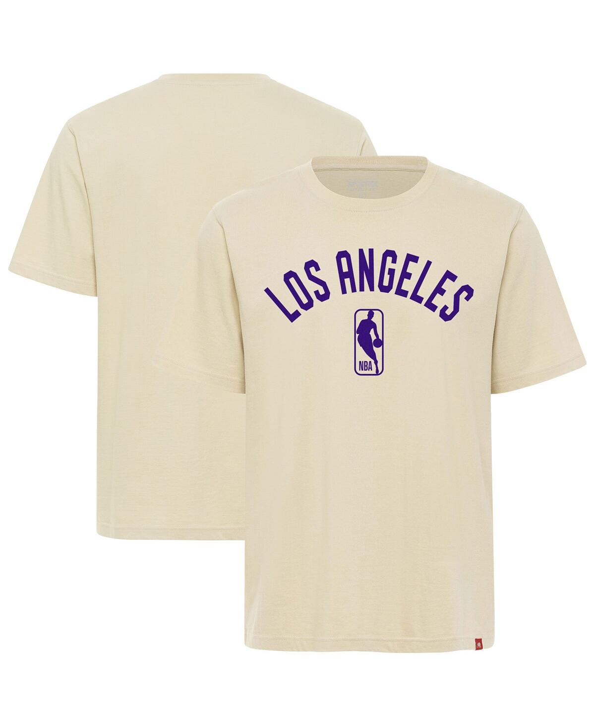 Sportiqe Men's And Women's Cream Los Angeles Lakers Duke Premium T-shirt In White