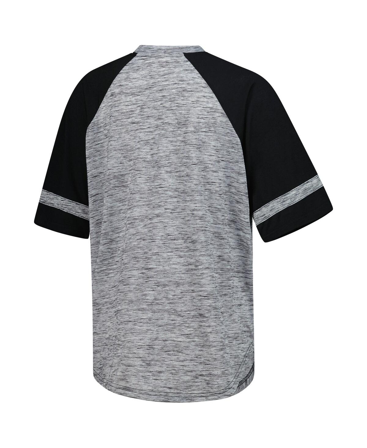 G-iii 4her By Carl Banks Women's Heather Gray Tyler Reddick Hall Of Fame Oversized Raglan V-neck T-shirt In Gray