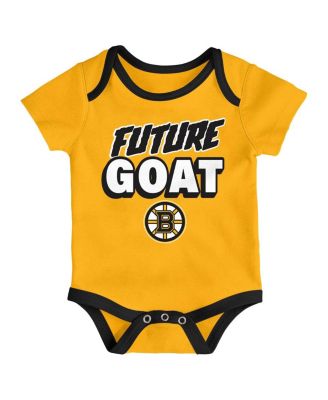 Baby Boys and Girls 3-Pack Boston Bruins Loyal Buddies Bodysuit Set