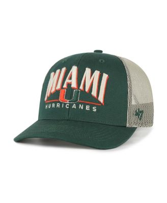 '47 Brand - Men's Green Miami Hurricanes Arid Adjustable Trucker Hat
