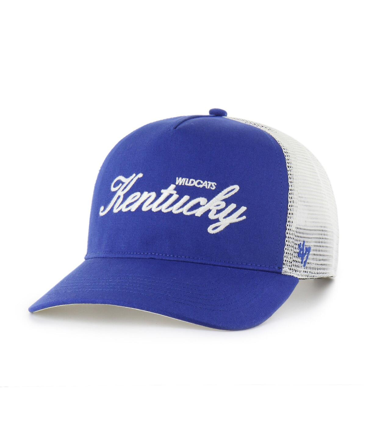 47 Brand Men's And Women's Royal Kentucky Wildcats Contemporary Basics Foundation Trucker Hitch Adjustable Ha In Blue