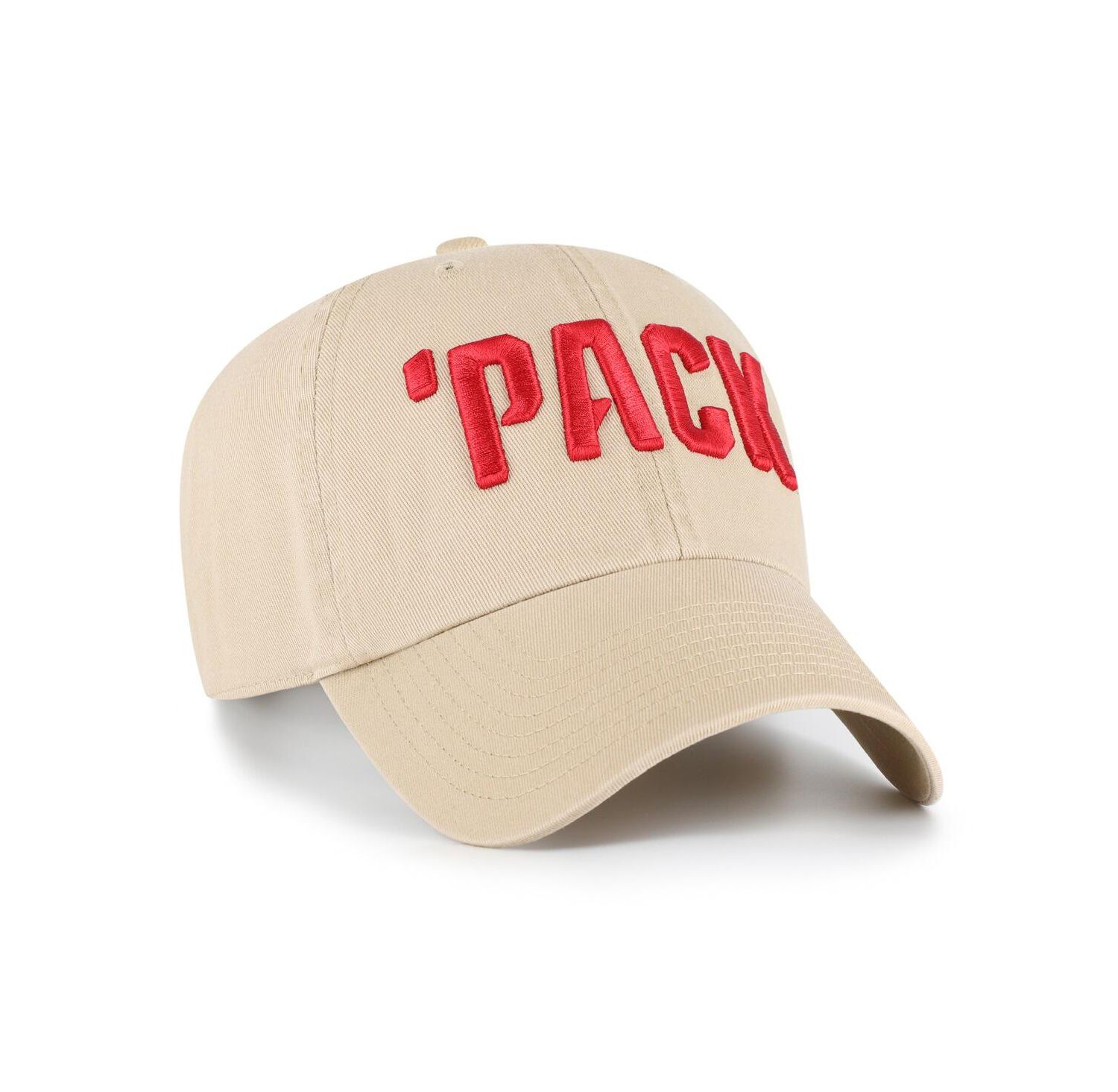 Men's Khaki NC State Wolfpack Clean Up Adjustable Hat