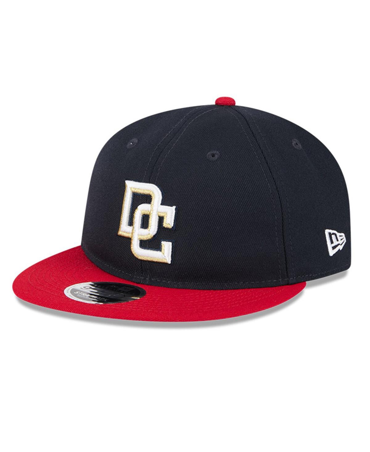 New Era Men's Navy/red Washington Nationals Baseball Hall Of Fame Retro Crown 9fifty Adjustable Hat In Multi