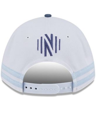 Men's White/Light Blue Nashville SC 2025 Jersey Hook 9FORTY M-Crown Adjustable Hat