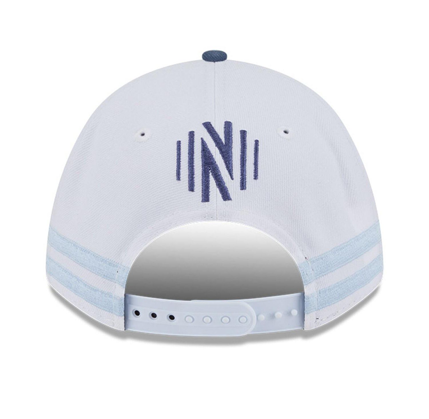 Men's White/Light Blue Nashville SC 2025 Jersey Hook 9FORTY M-Crown Adjustable Hat