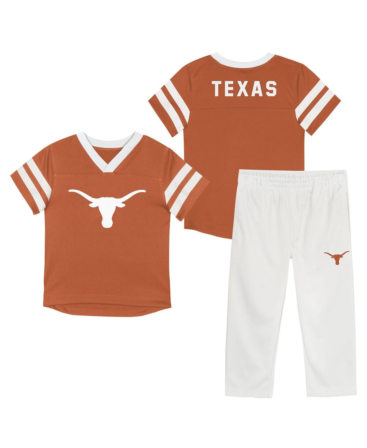 Outerstuff Toddler 2-piece Orange/black Texas Longhorns Red Zone Top And Pants Set In Brown
