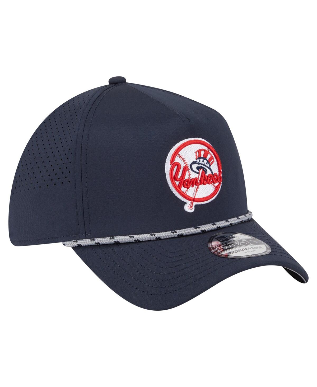 New Era Men's Navy New York Yankees 39thirty A-frame Perforated Flex Hat In Blue