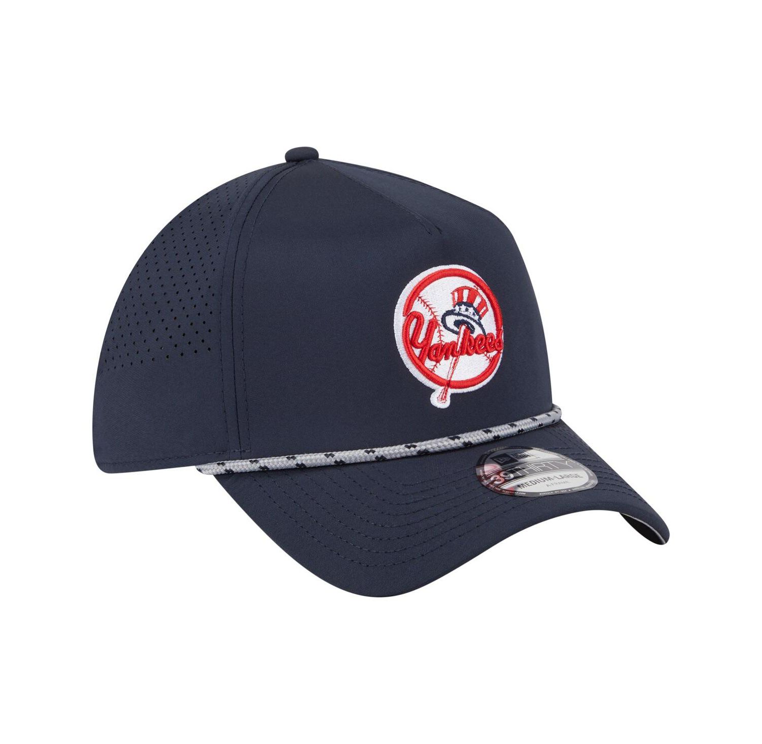 Men's Navy New York Yankees 39THIRTY A-Frame Perforated Flex Hat