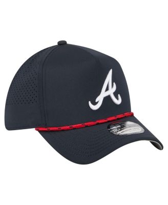 Men's Navy Atlanta Braves 39THIRTY A-Frame Perforated Flex Hat
