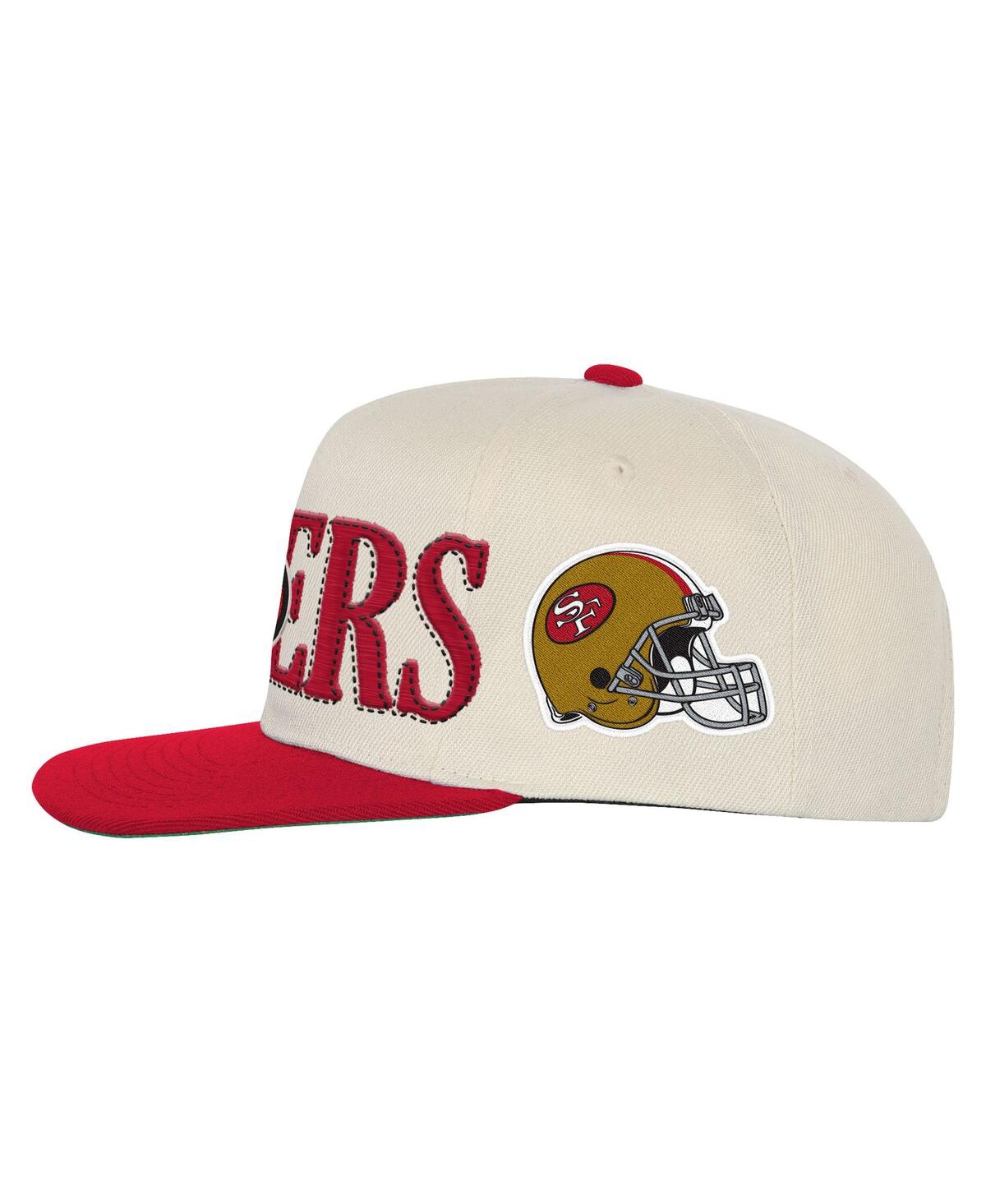 Mitchell & Ness Big Boys And Girls Cream/scarlet San Francisco 49ers Across The Board Vintage Snapback Hat In Multi