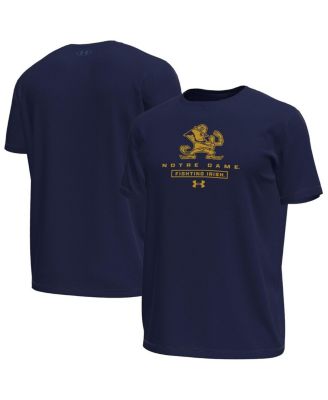 Under Armour - Men's Navy Notre Dame Fighting Irish Stack Stretch Performance T-shirt