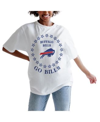 Gameday Couture - Women's White Buffalo Bills On Point Oversized Slogan T-shirt