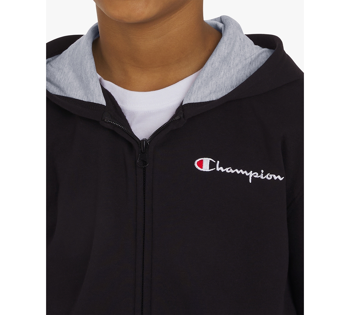 Champion Big Boys Kangaroo Pockets Hoodie In Black