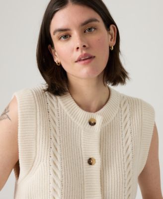 Premium Women's Cable Knit Sweater Vest Sweater
