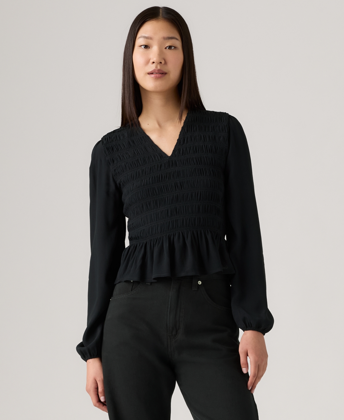 Levi's Women's Esme Long-sleeve Slim Fit Blouse In Multi