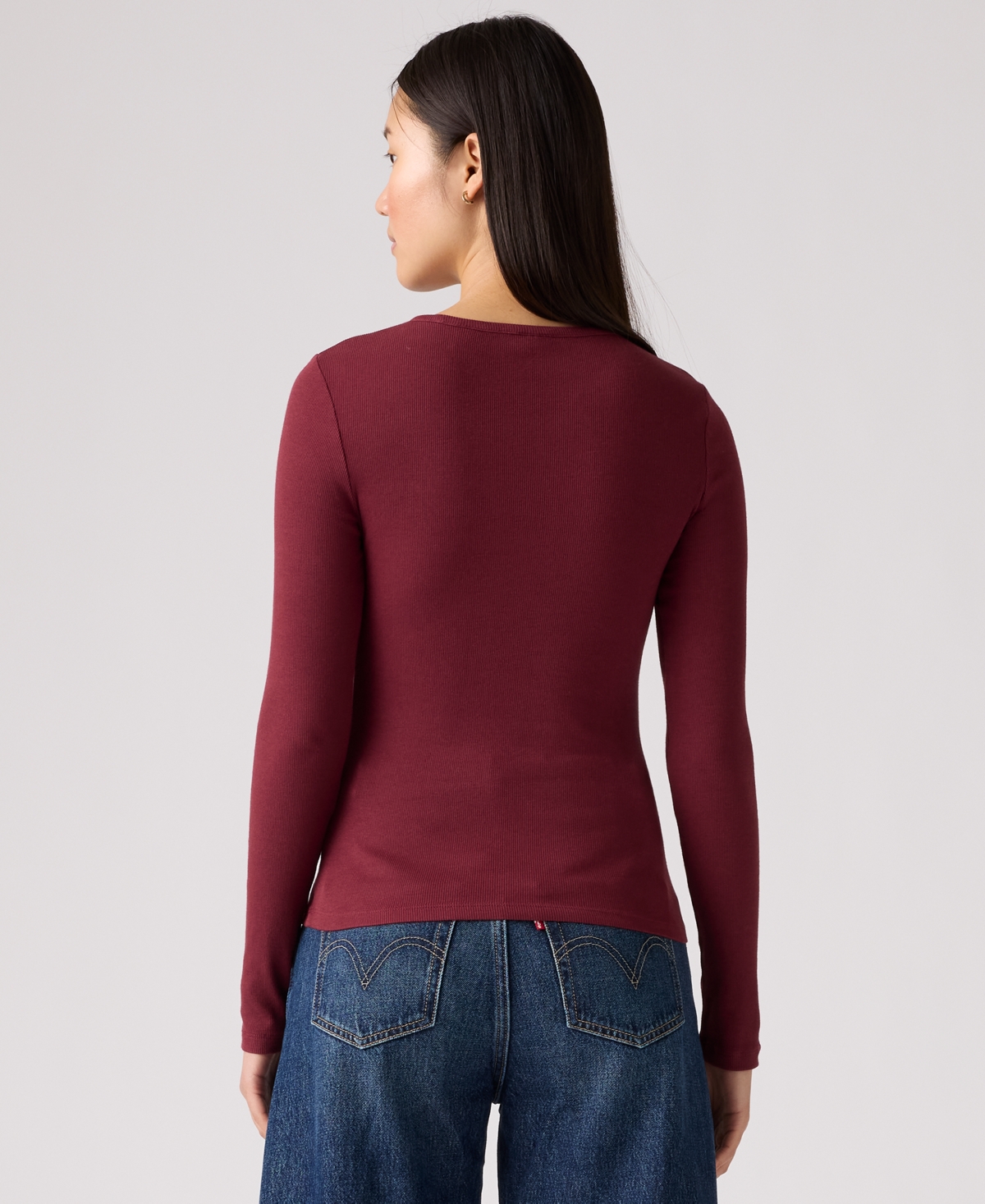 Levi's Women's Hayes Clara Strip Long Sleeve Top In Brown