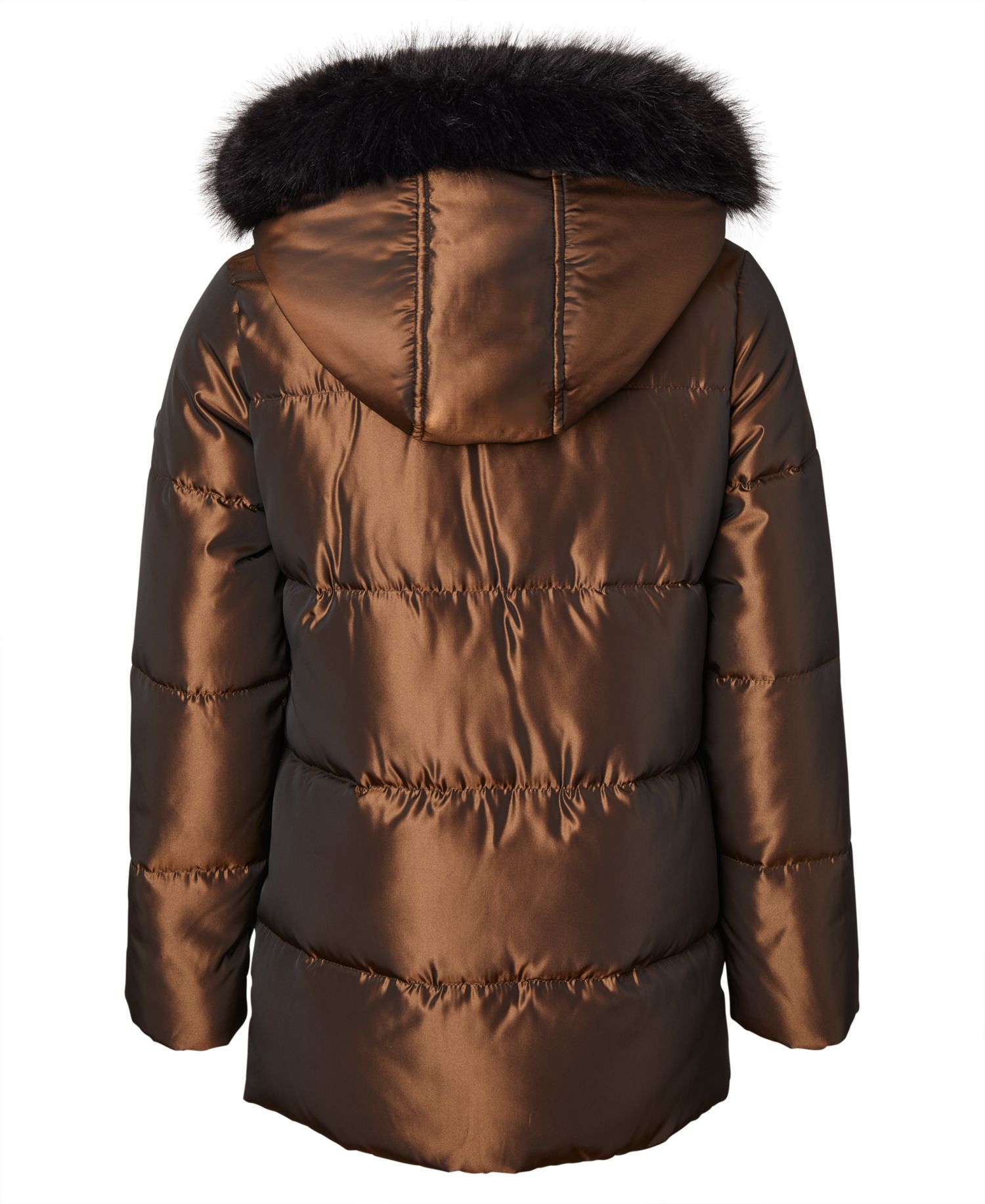 Big Girls' Iridescent Hooded Puffer Jacket