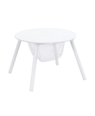 5-Piece White Wood Children's Panel Table with 4 Chairs, Suitable for kids