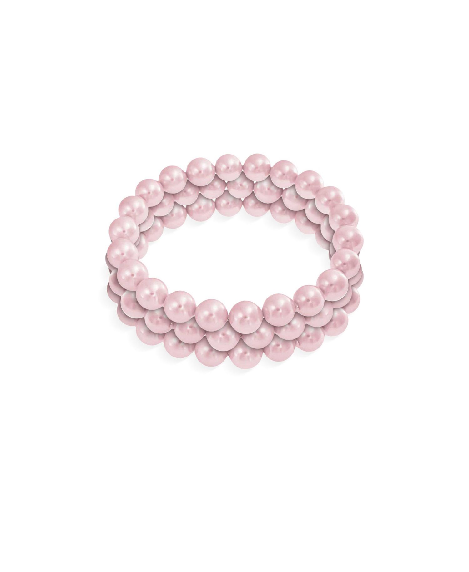 Timeless 12MM Pink Simulated Pearl Stackable Bead Strand Stretch Bracelet