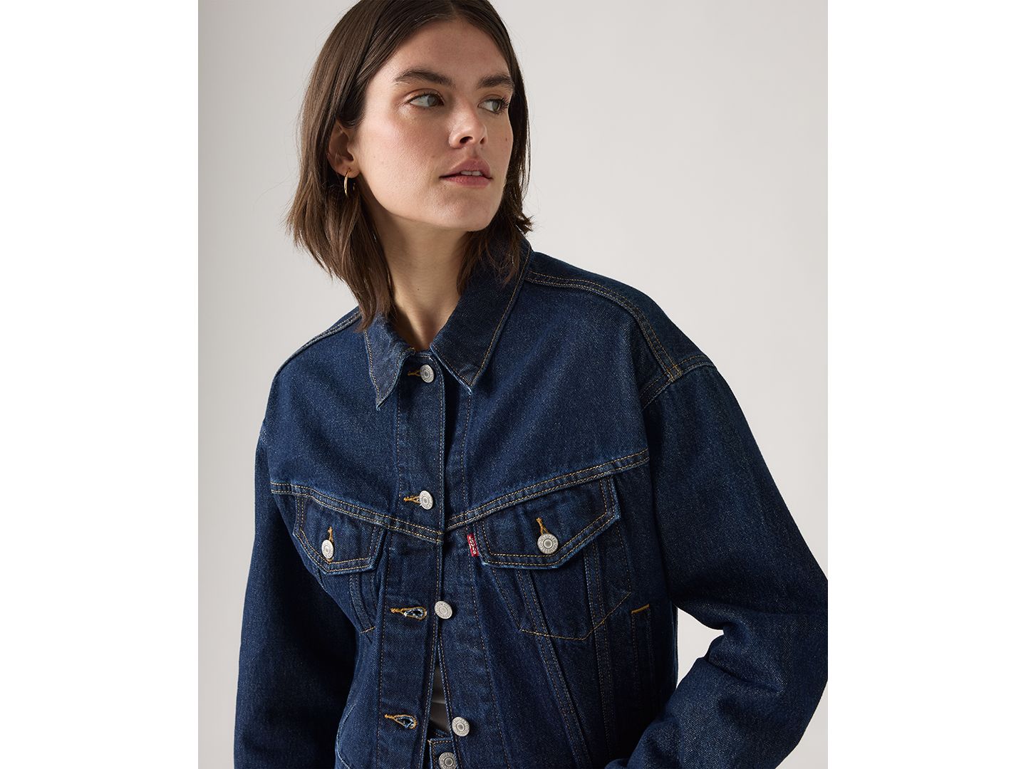 Женская куртка Levi's Shrunken '90s Trucker, цвет: Синий — фото 2