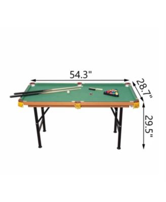 Fleece Top Pool Table Set with Balls, Cues, and Rack for Home Game Room
