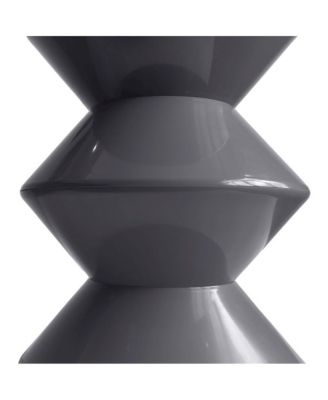 Aura Modern Plastic Side End Table, Indoor/Outdoor Use, Grey