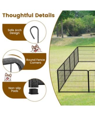 Heavy-Duty 16-Panel Dog Playpen with Lockable Door