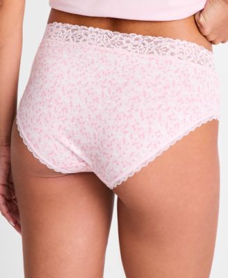 Women's Cotton Blend Lace-Trim Hipster Underwear