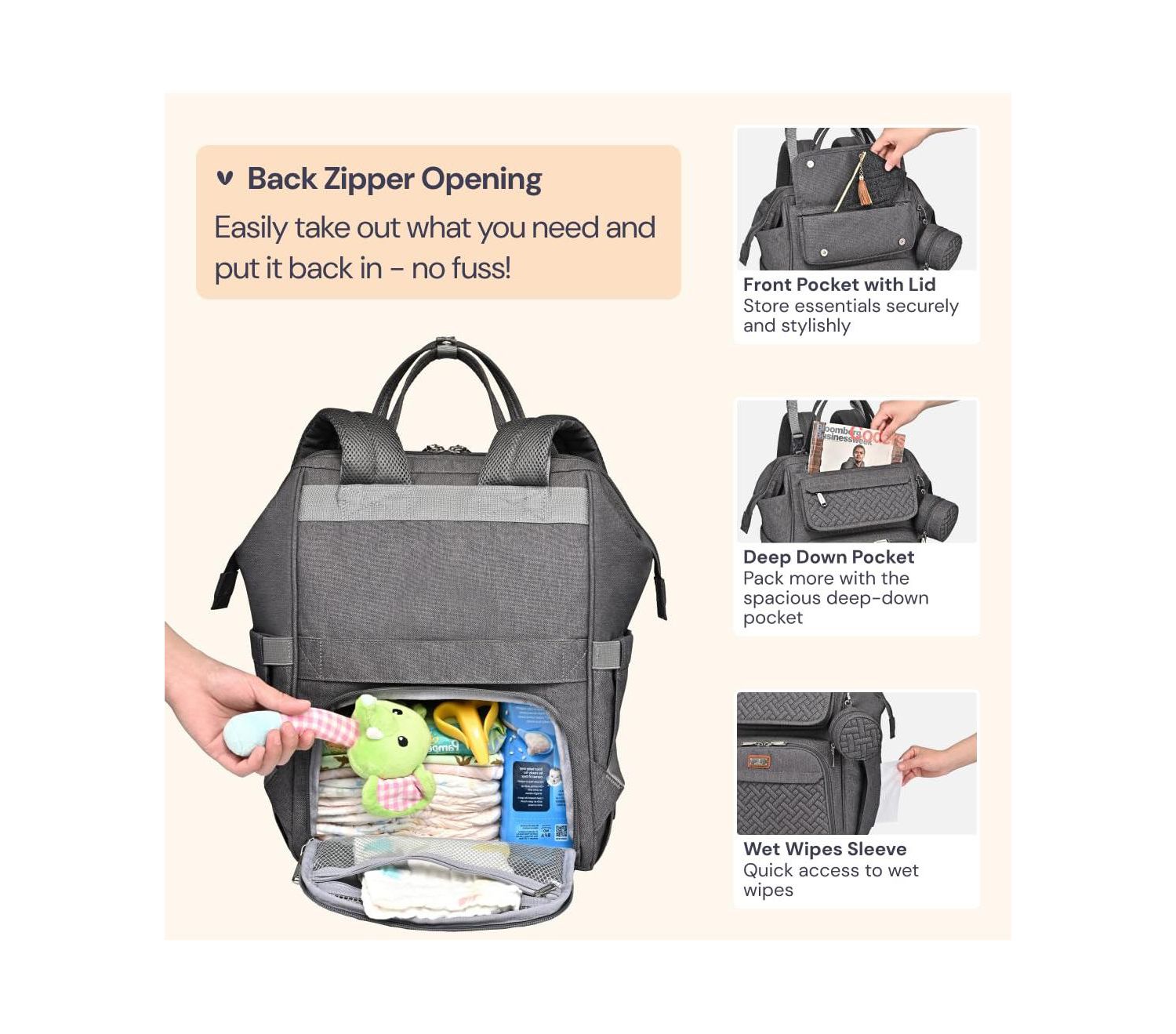 Kids Diaper Bag Backpack Ultimate Bag Versatile Diaper Bag for Modern Parents
