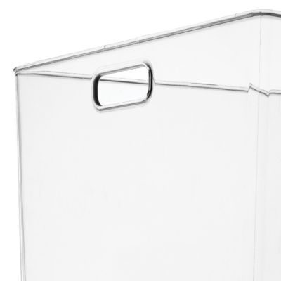 Plastic Pantry Storage Bin with Handles - Set of 3 - Clear