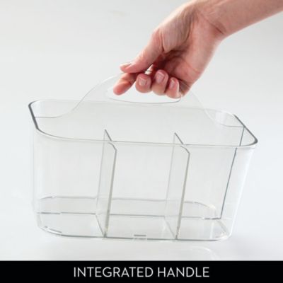 4-Section Storage Caddy with Handle, Set of 2, Clear, Made in USA