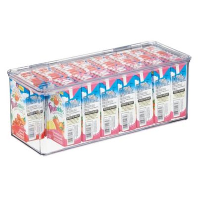 Stackable Hinged-Lid Storage Box - Clear