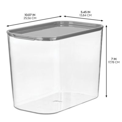 Wallspace Tall Inner Bin with Lid - Clear/Charcoal - Made in USA
