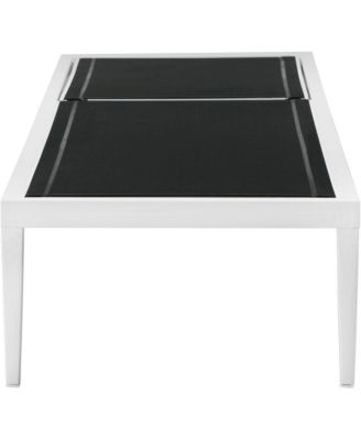 Nizuc Black Mesh Water Resistant Fabric Outdoor Patio Chaise Lounge Chair