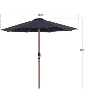 Fiji Black Fabric Patio Umbrellas