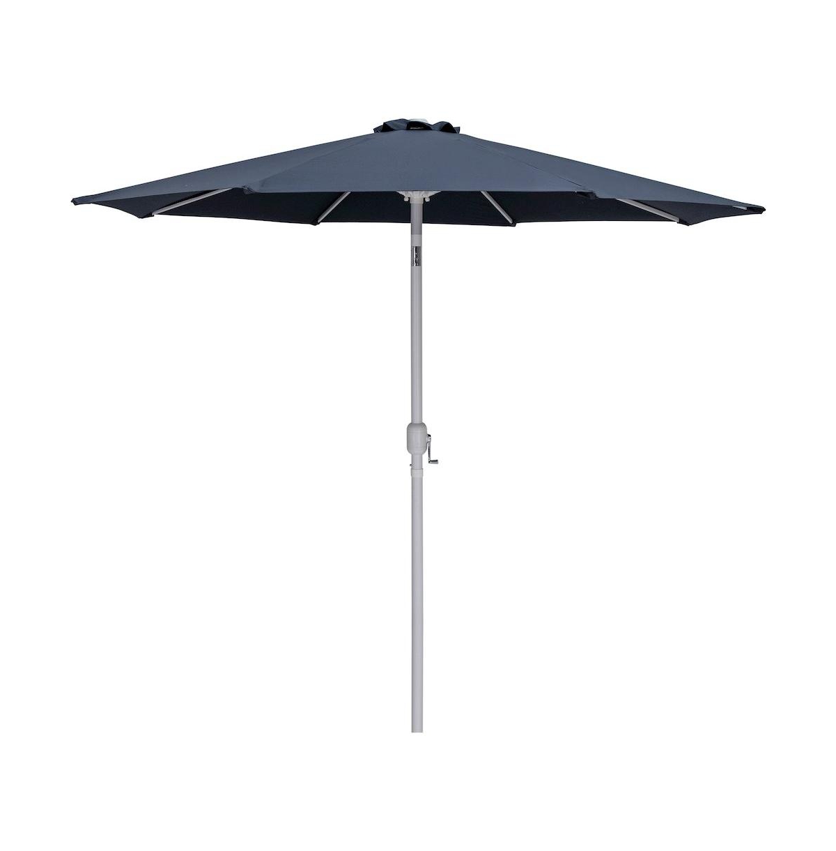 Meridian Furniture Fiji Fabric / Teak Aluminum Patio Umbrella with Base Sets