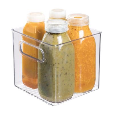 Set of 4 Cube Storage Bin with Handles