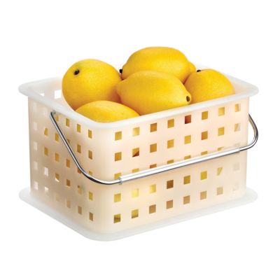 Medium StackableShower Caddy Basket, Set of 3, Frost, Made in USA