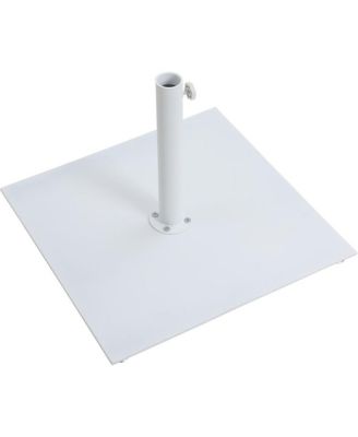 Belize Matte White Steel Patio Umbrella Base