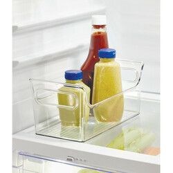 Plastic Condiment Organizer with Handles, Set of 2, Clear, Made in USA