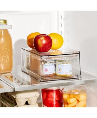 Stackable Kitchen Storage Drawer - Set of 2 - Clear