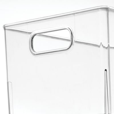 Small Stackable Bathroom Storage Bin - Set of 2 - Clear - Made in USA
