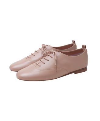 MIRNA Women's Nappa Leather Ballet Oxford Flats