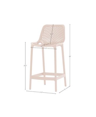 Mykonos Pink Outdoor Patio Stool, Set of 4